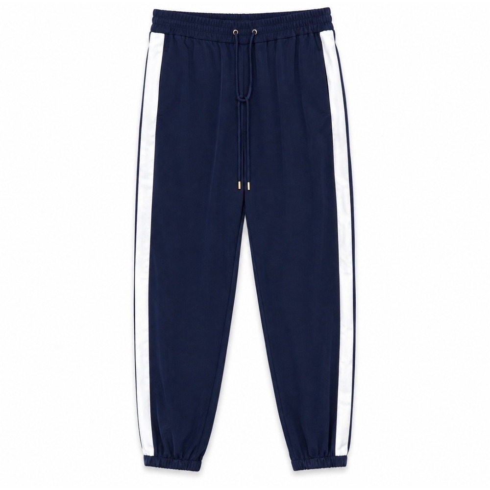 Michael Kors NWT Women's M Navy White Stripe Track Jogger Pants $165